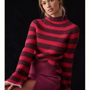 adorable brightly colored Anthropologie Maeve sweater